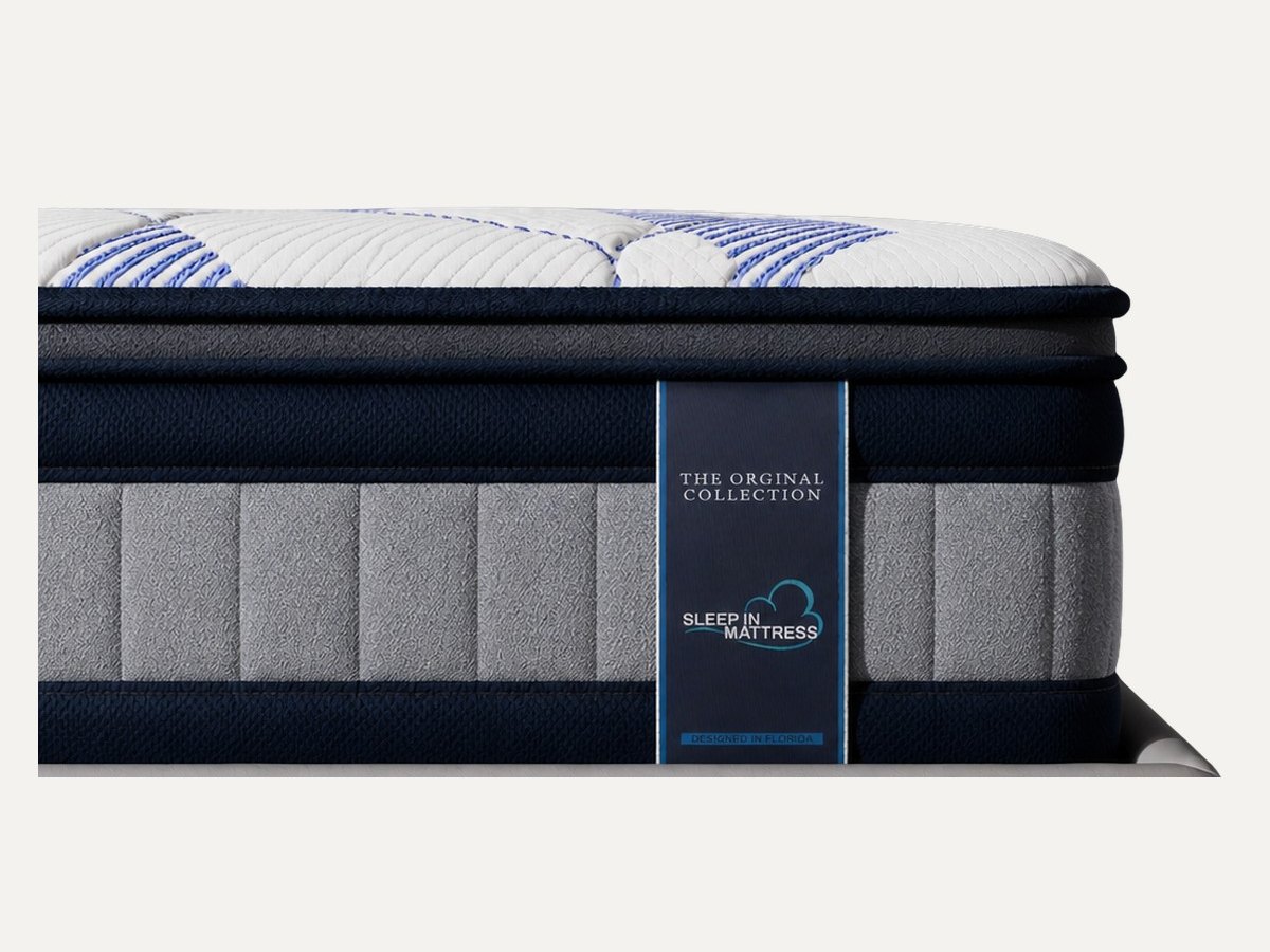 Sleep In Mattress label on the side of the mattress