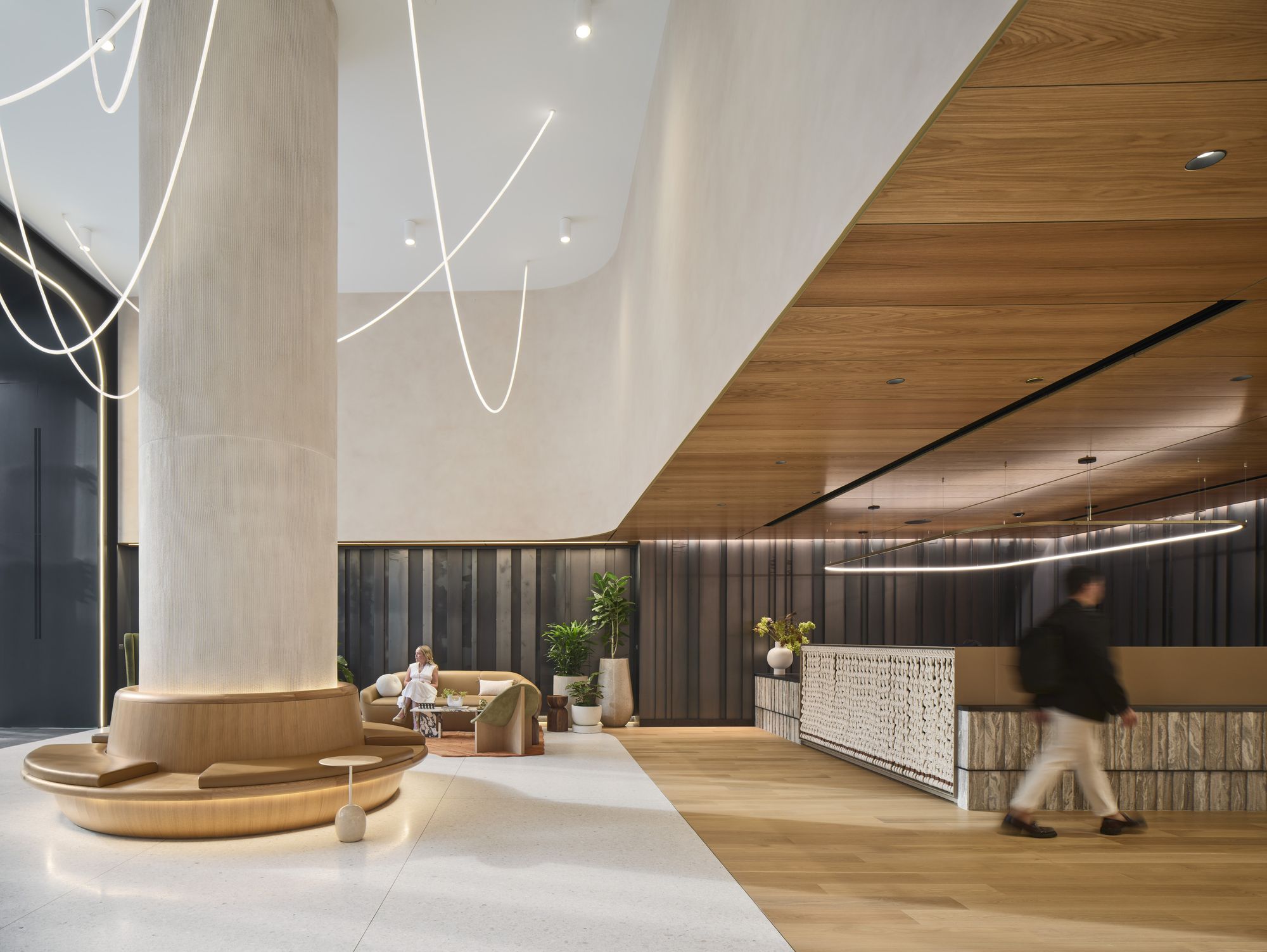 Modern renovated hotel lobby